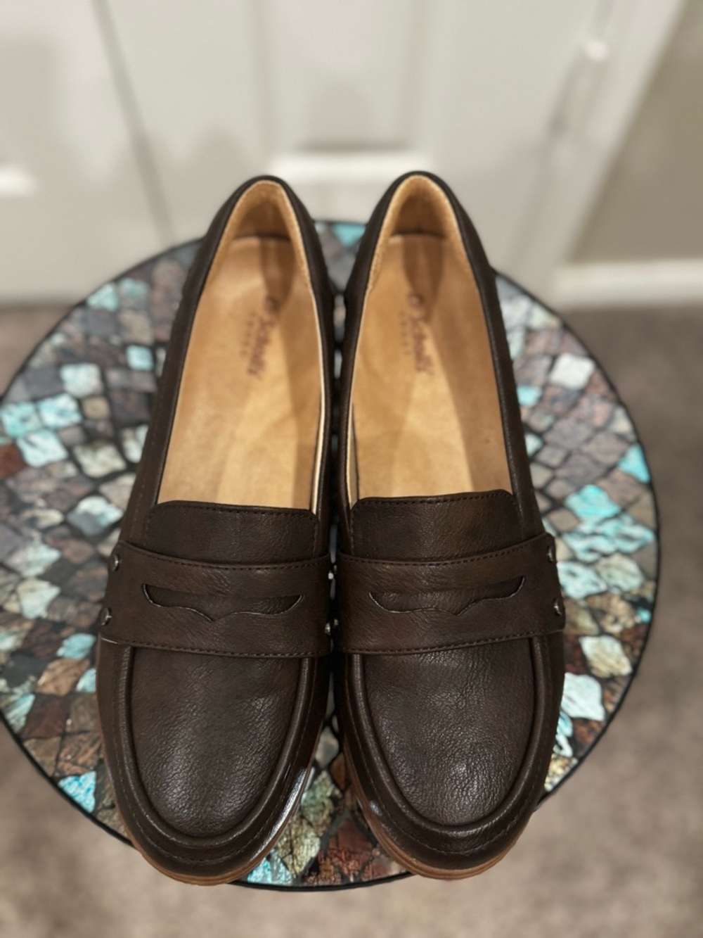 Dr. Scholl's Dark Brown Leather Women's Loafers - Picture 7 of 7